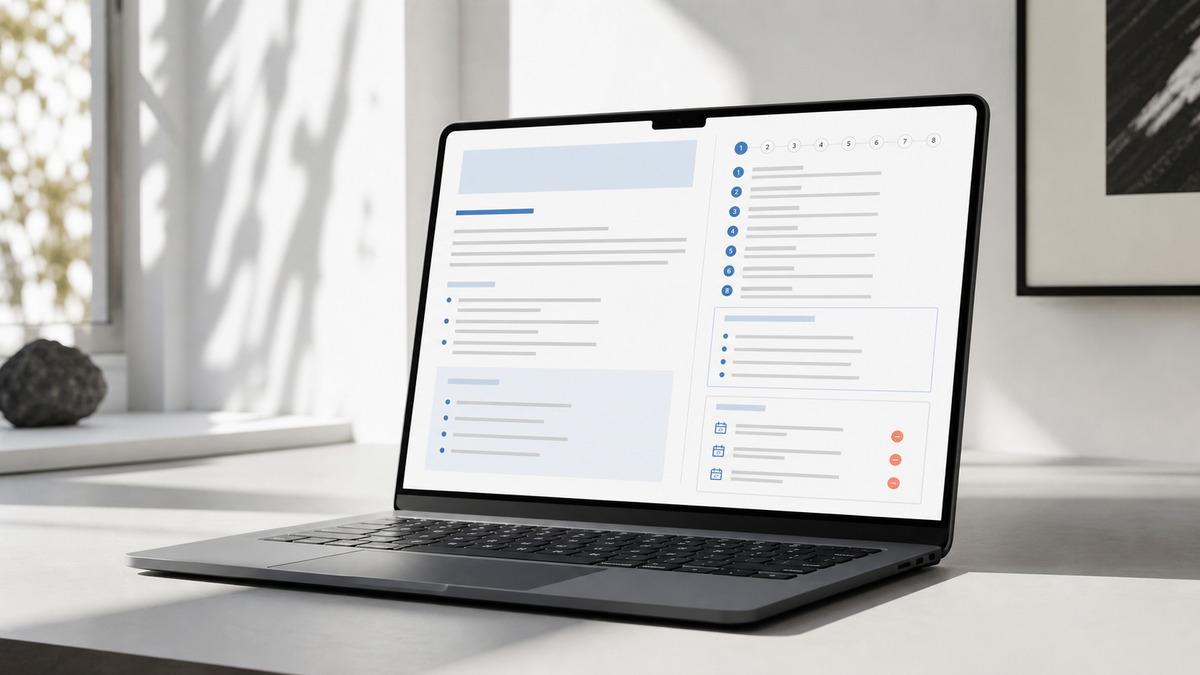 Digital journal showing the eight-step JAKE YARD Method for structured self-leadership